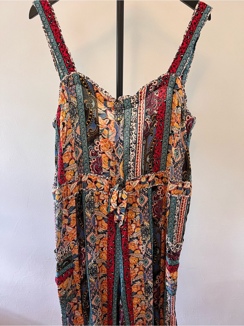 Anthropologie Boho Wide Leg Jumpsuit Floral Paisley Print - Picture 5 of 7